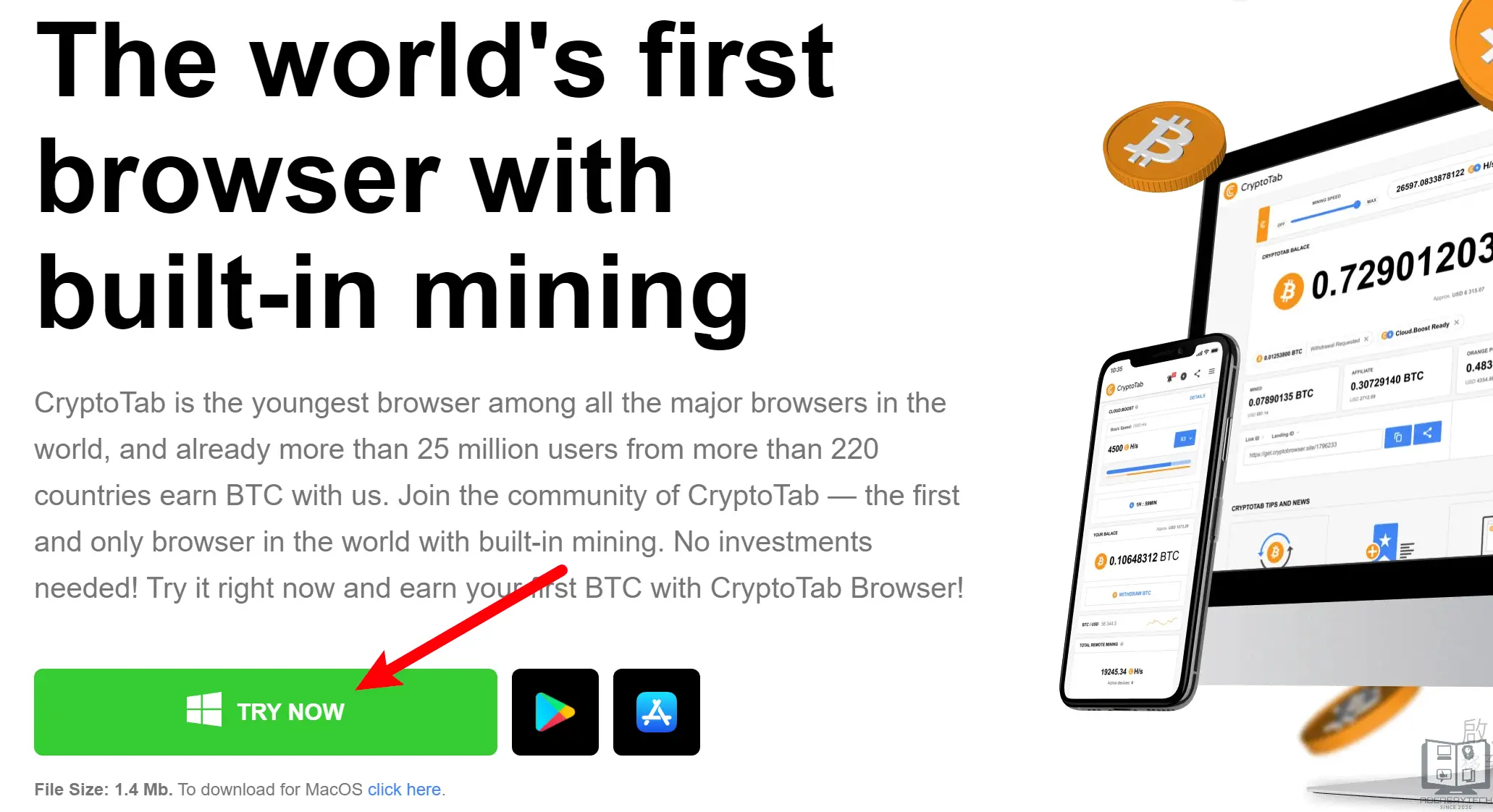 CryptoTab｜一款可以挖礦的網頁瀏覽器 用CryptoTab瀏覽器挖掘比特幣增加被動收入 7