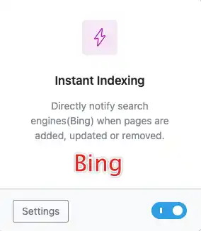 Instant Indexing for Bing