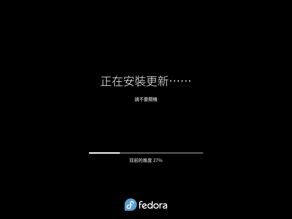 Fedora 系統更新畫面