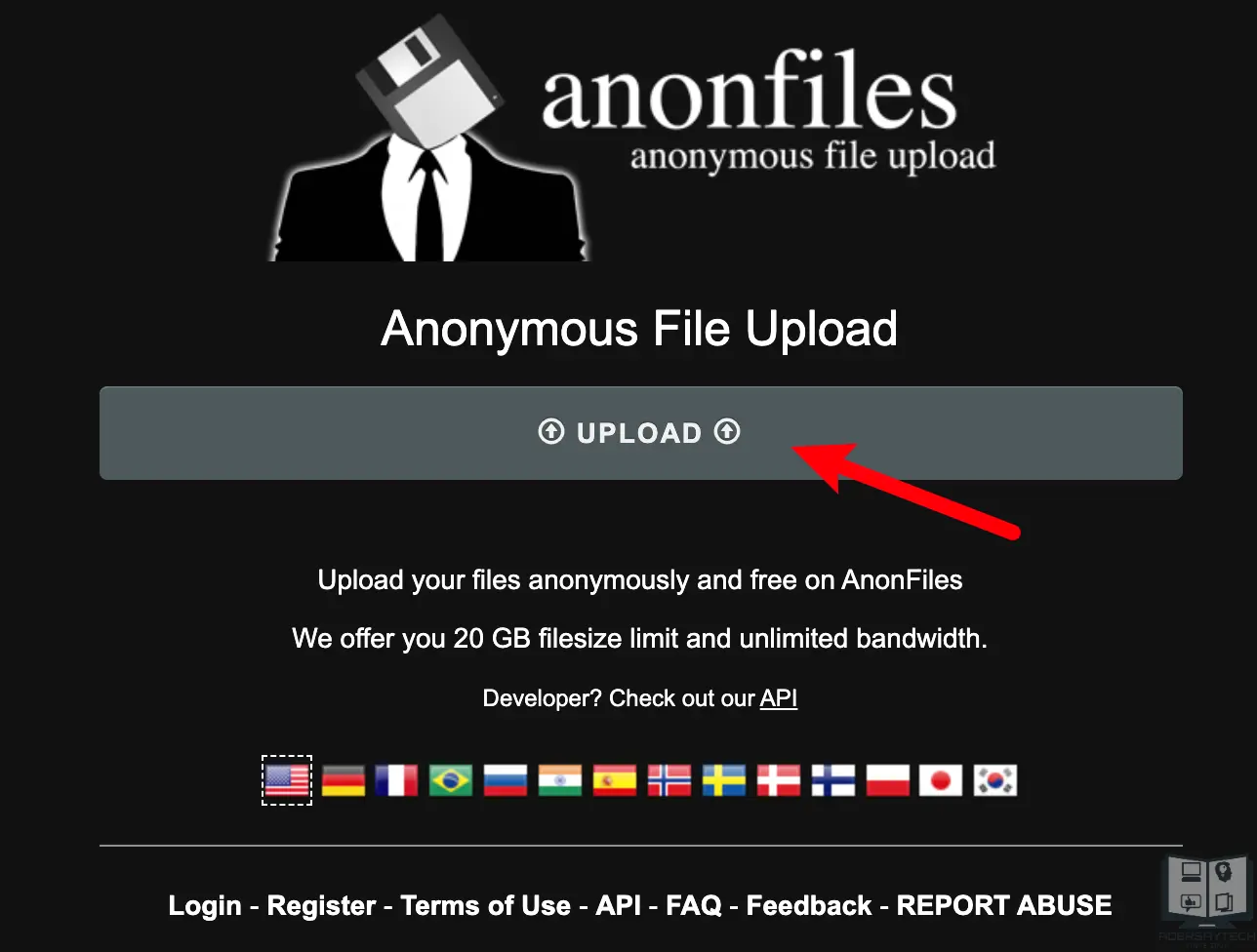 匿名的免費雲端空間 AnonFiles，單檔案最大支援 20GB，不限速不刪檔！ 7