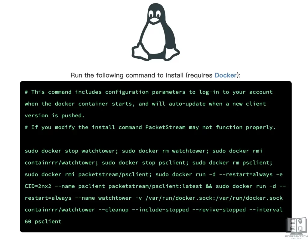 PacketStream Linux