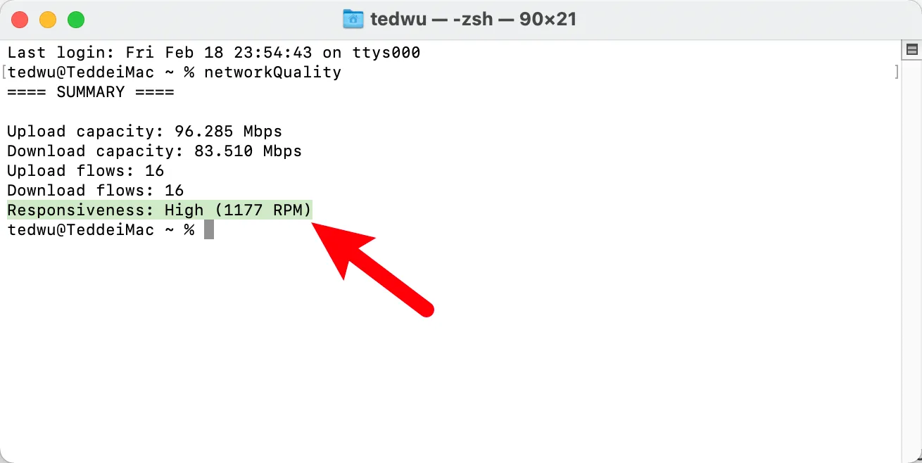 macOS 如何用終端機測試網路速度？內建指令快速達成！ 12