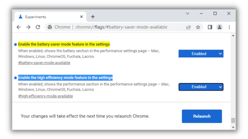 Google Chrome 瀏覽器推出「記憶體節省模式」與「節能模式」