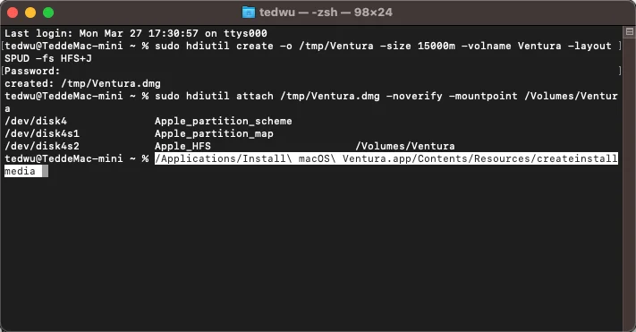 如何製作 macOS Ventura ISO/DMG 安裝映像檔？ 29