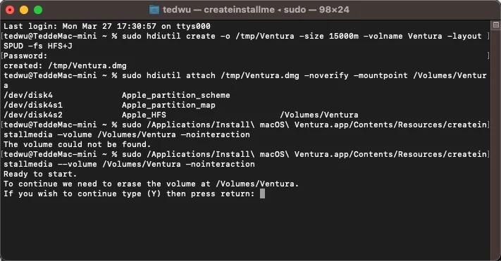 如何製作 macOS Ventura ISO/DMG 安裝映像檔？ 31