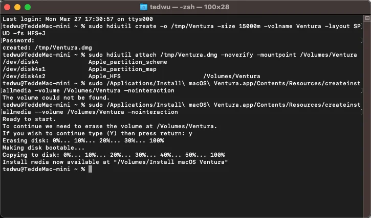如何製作 macOS Ventura ISO/DMG 安裝映像檔？ 33