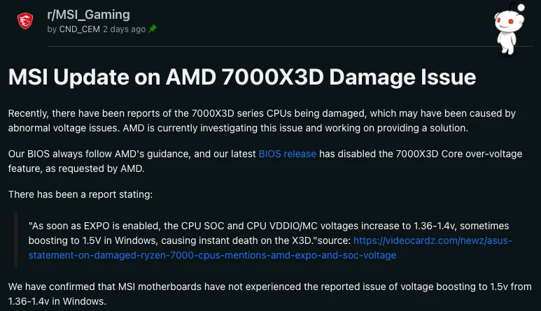 更新統整看這篇！各家主板廠商陸續釋出 AM5 BIOS 韌體更新預防 AMD Ryzen 7000 燒毀問題 15