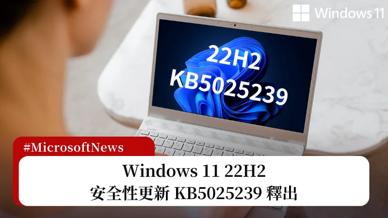 Win11 22H2 KB5025239 安全性更新推出，更新內容重點整理(22621.1555) 3