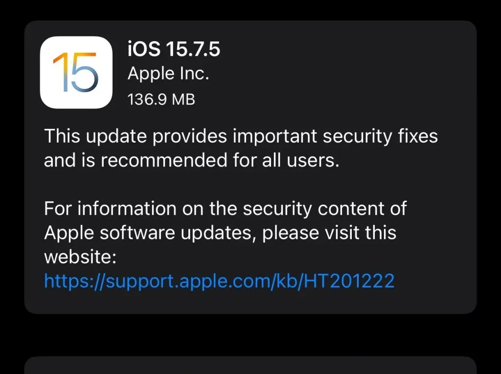蘋果緊急更新 iPadOS/iOS 15.7.5，修正兩個安全性漏洞 5
