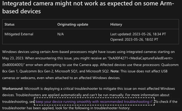 微軟 Surface Pro X 鏡頭出現錯誤代碼，官方已提供解決辦法 7