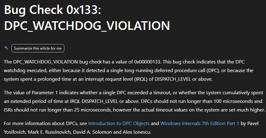 DPC_WATCHDOG_VIOLATION 完整除錯 2026 | WinDbg 三步揪出真兇 4 DPC_WATCHDOG_VIOLATION 完整除錯 2026 | WinDbg 三步揪出真兇 3