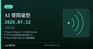 AI 要聞彙整 2026-07-12 刊頭:Apple 告 OpenAI、SK Hynix 掛牌、GPT-5.6 數學證明