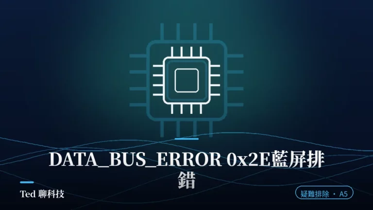 DATA_BUS_ERROR 0x2E 藍屏四個參數與記憶體排錯流程示意