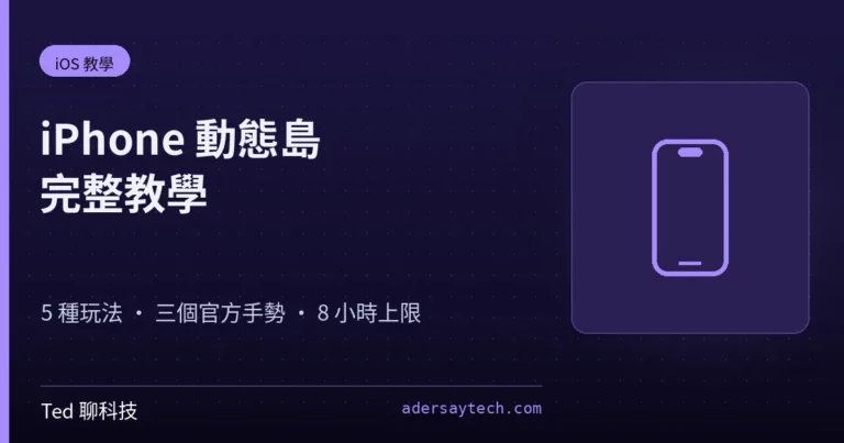 iPhone 動態島 Dynamic Island 即時動態顯示與手勢操作示意