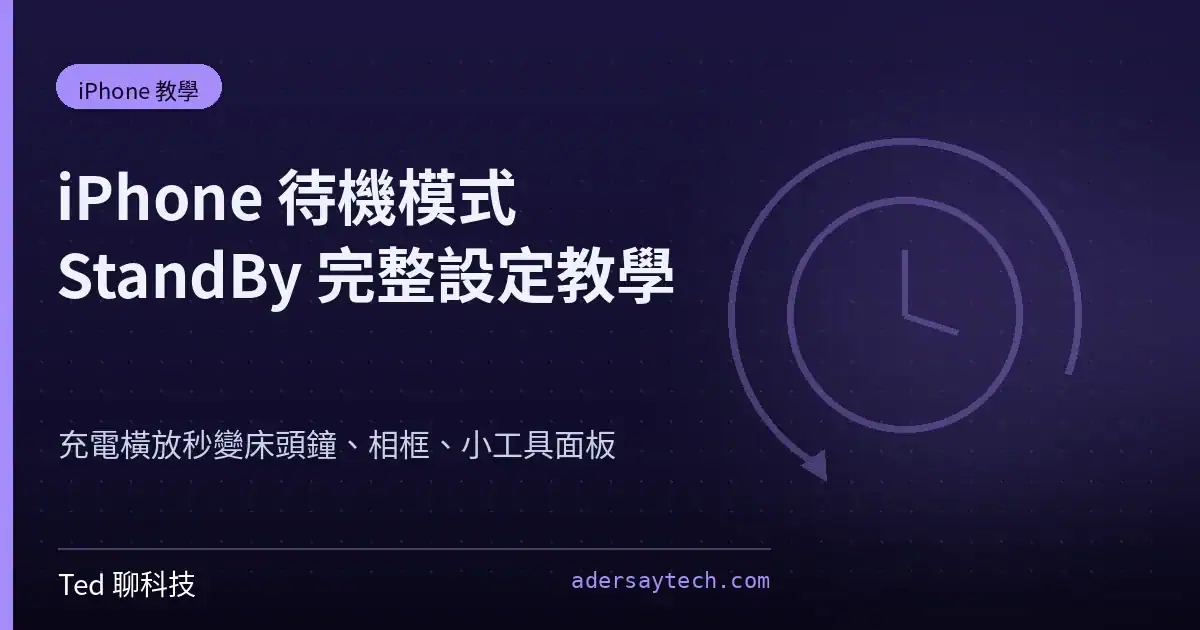 iPhone 待機模式 StandBy 怎麼設定?變身床頭鐘、相框全教學 1