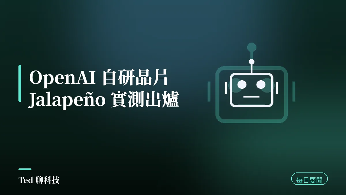 AI 要聞彙整 2026-08-26 刊頭:OpenAI 自研推論晶片 Jalapeño 首批實測,每瓦效能勝對照系統 1.5 至 1.9 倍