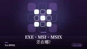 Windows 安裝格式 EXE MSI MSIX 三者差異對照示意圖