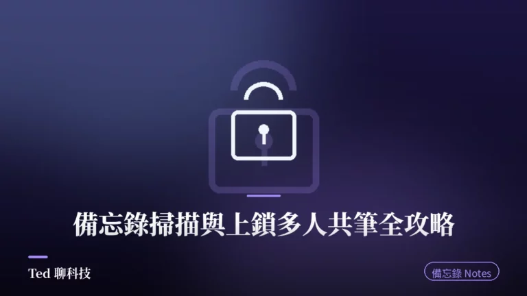 iPhone 備忘錄掃描文件與鎖定共享功能教學封面