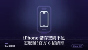 iPhone 儲存空間不足清理教學 iOS 26 設定畫面示意封面