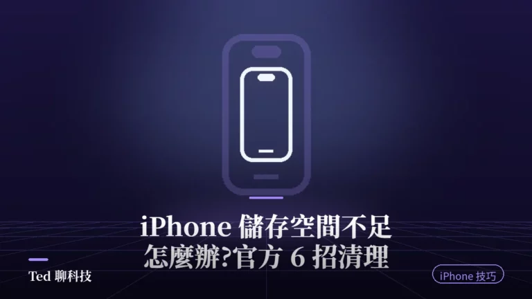 iPhone 儲存空間不足清理教學 iOS 26 設定畫面示意封面