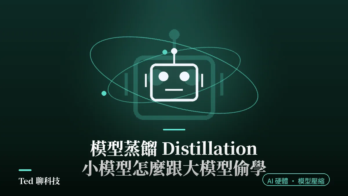 模型蒸餾教師學生模型與軟標籤機率分布原理示意