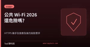 公共 Wi-Fi 安全性 2026 重評封面,盾牌圖騰與無線網路主題