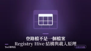 Windows Registry Hive 登錄檔結構與 hive 檔案分佈示意圖