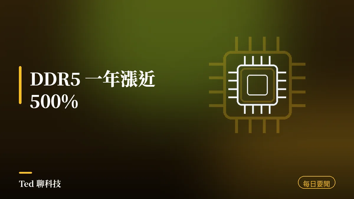 科技要聞彙整 2026-08-18 DDR5 記憶體漲價刊頭