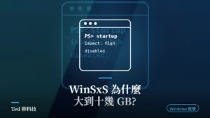 WinSxS 元件存放區容量與 DISM 清理示意封面