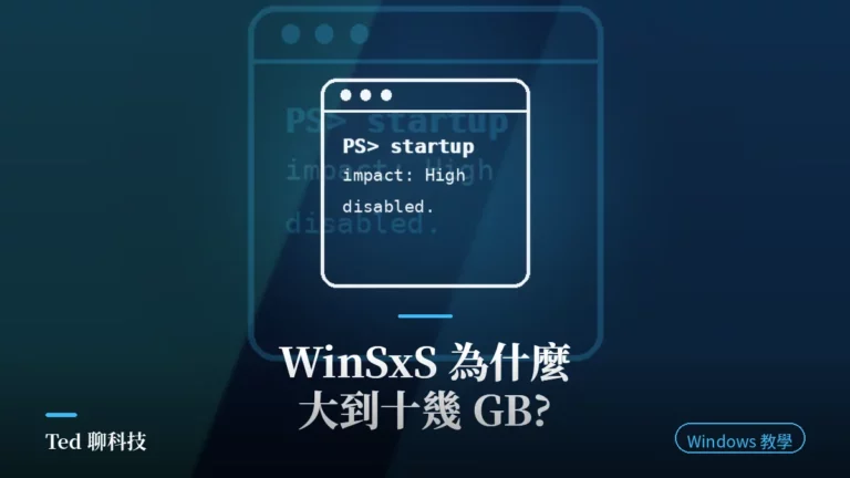 WinSxS 元件存放區容量與 DISM 清理示意封面