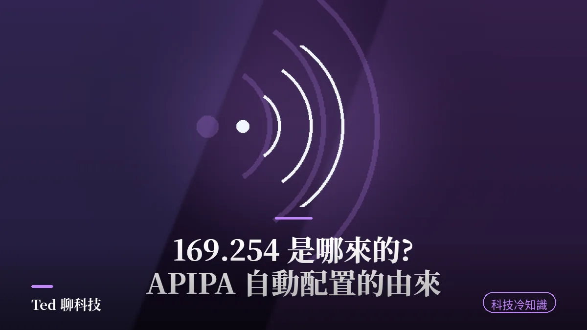 APIPA 自動配置示意圖:沒有 DHCP 時 Windows 自指 169.254 位址