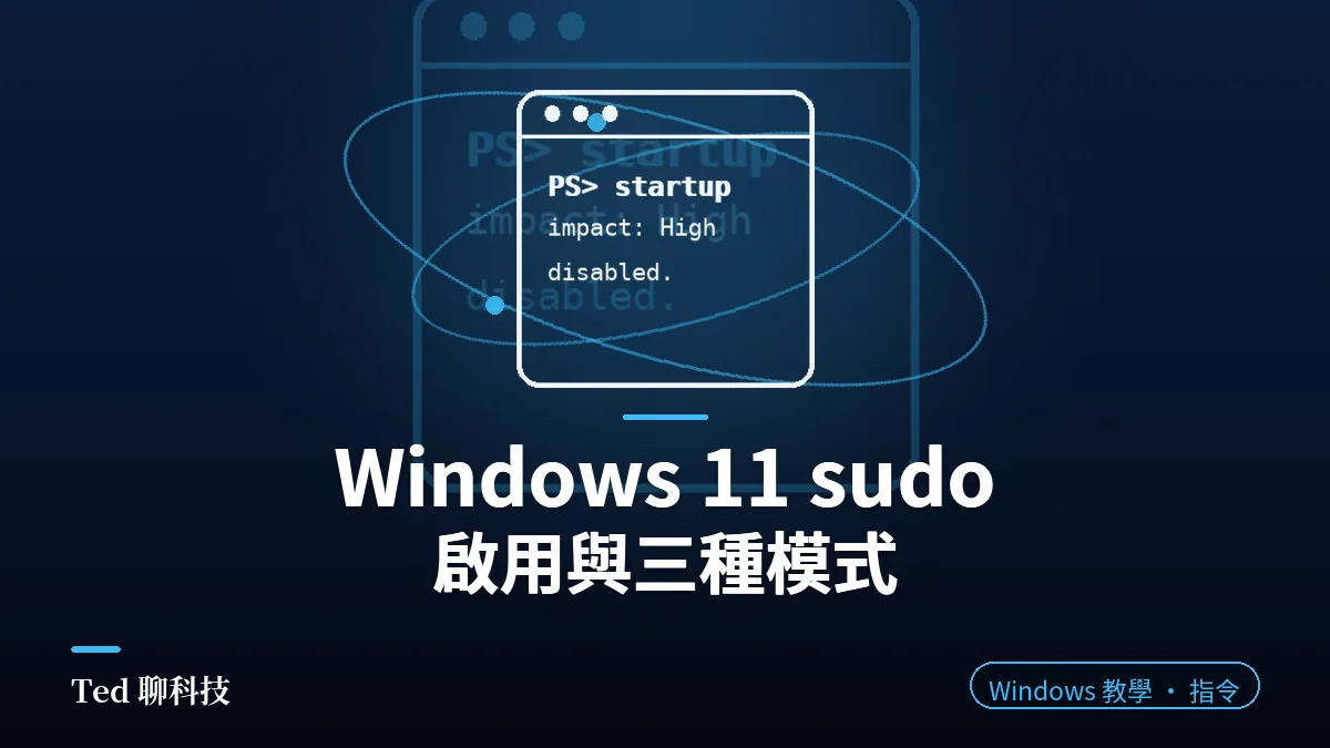 Windows 11 sudo:啟用與三種模式,以系統管理員身分執行指令(文章封面)